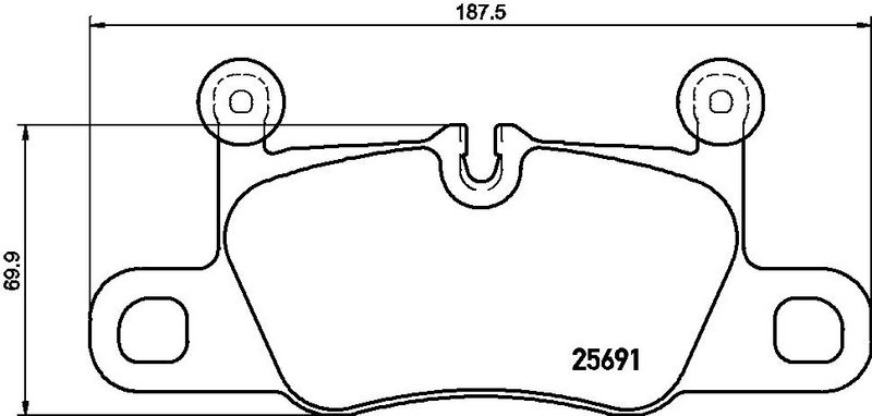 Piduriklotsi komplekt, ketaspidur, BREMBO P 65 031