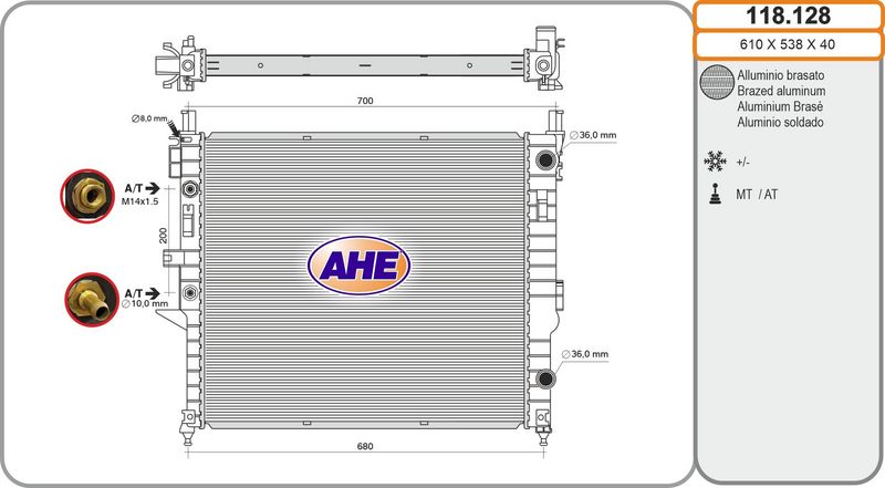 Radiateur+refroidissement+du+moteur AHE 118.128