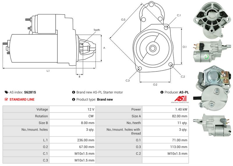 AS-PL S6281S Starter