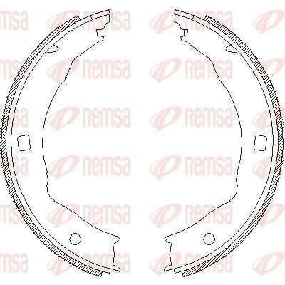 Комплект гальмівних колодок, стоянкове гальмо, Remsa 4717.00