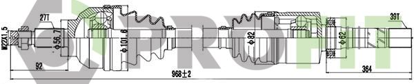 Приводний вал, Profit 2730-0872