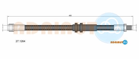 Гальмівний шланг, Adriauto 27.1264