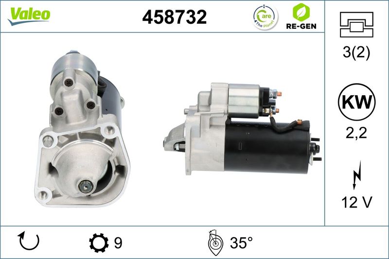 VALEO Startmotor / Starter 458732