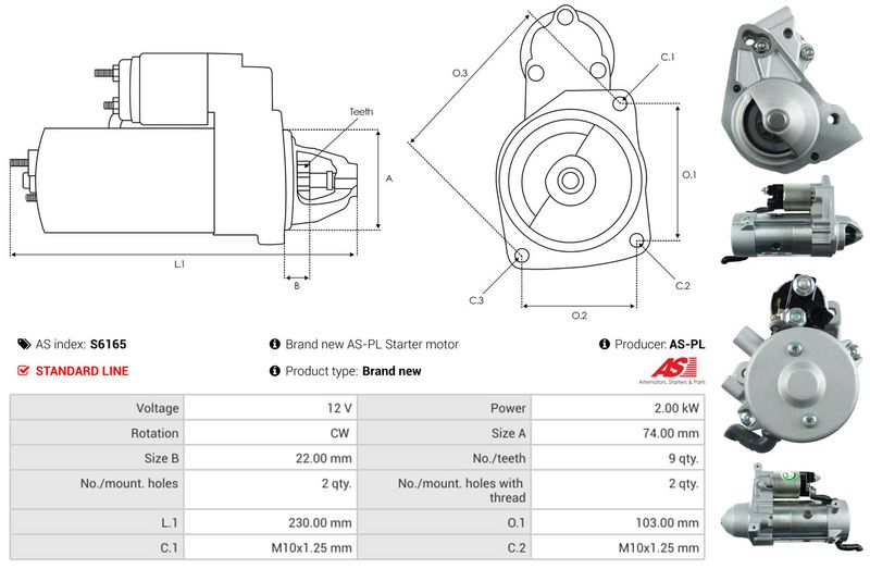 AS-PL S6165 Starter