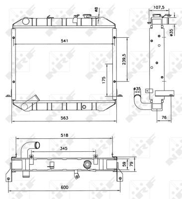 NRF 52073 Radiator, engine cooling