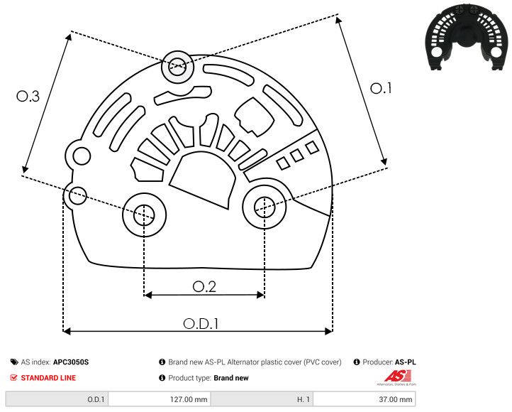 Kaitsekate, generaator, AS-PL APC3050S