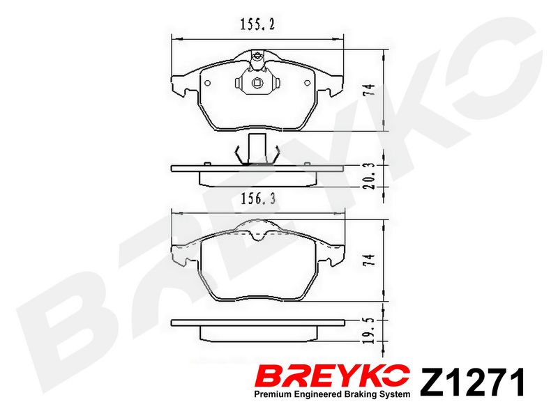 DAVID VASCO Z1271 Brake Pad Set, disc brake