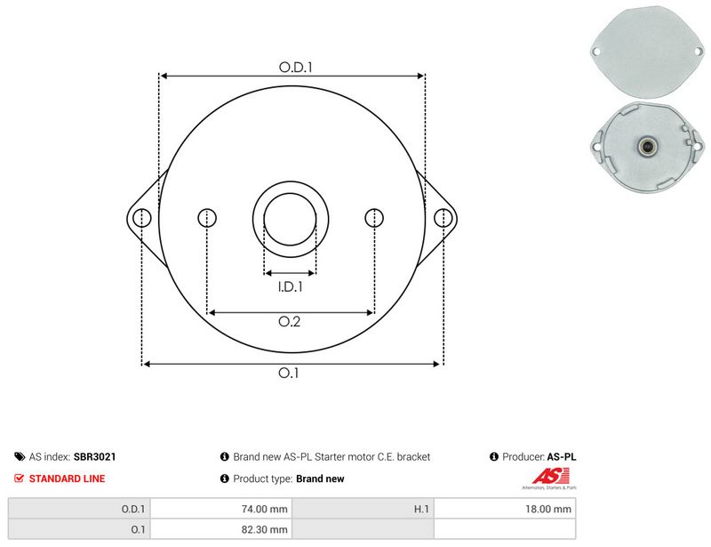 AS-PL SBR3021 Starter Lid, carburettor