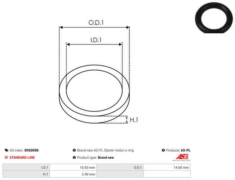 AS-PL SRS0098 Repair Set, alternator