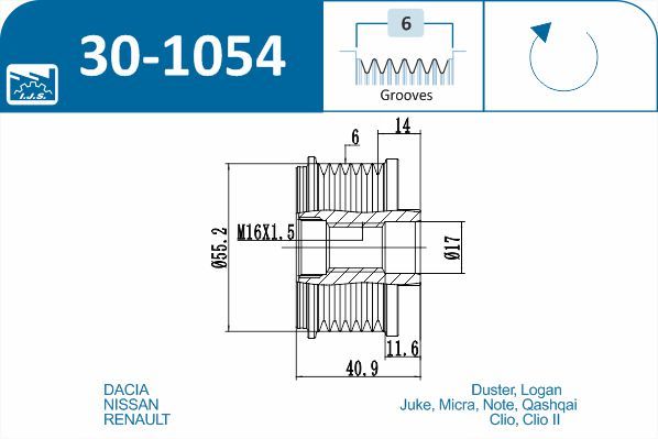 Механізм вільного ходу генератора, Ijs 30-1054