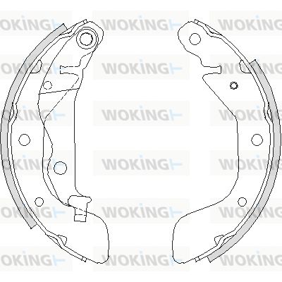 Комплект гальмівних колодок, Woking Z4208.00