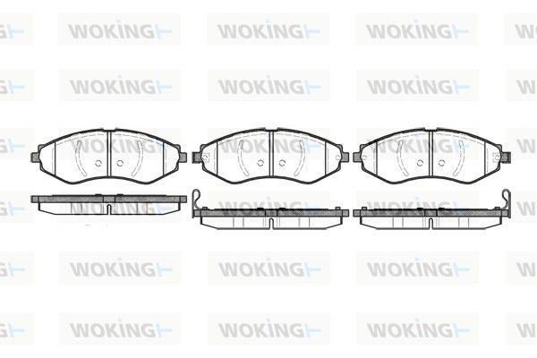 Комплект гальмівних накладок, дискове гальмо, Woking P7453.22