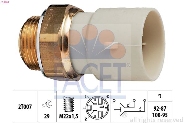 FACET Temperatuurschakelaar, radiateurventilator 7.5663