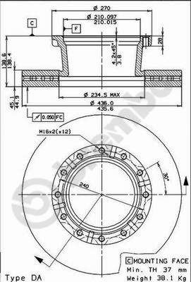 Disc frana 09.7183.40 BREMBO