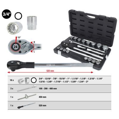 Set chei tubulare KSTOOLS 911.0751