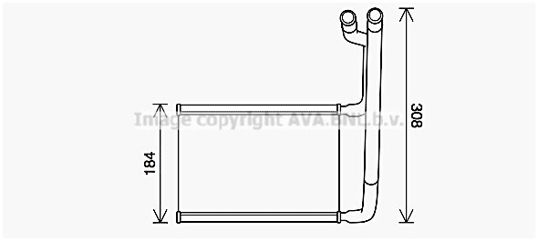 Теплообмінник, система опалення салону, Ava FD6645