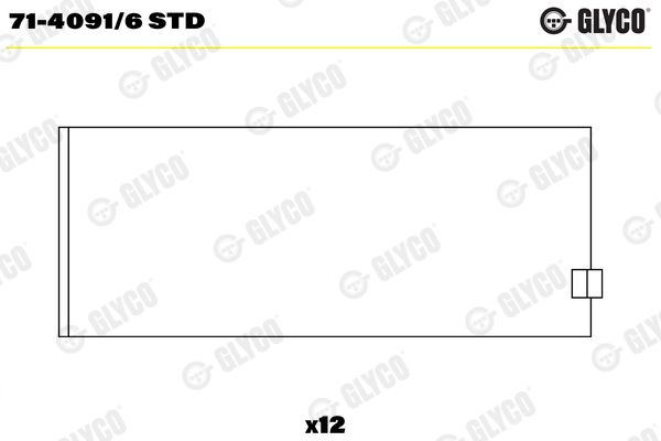 GLYCO hajtókar csapágy 71-4091/6 STD