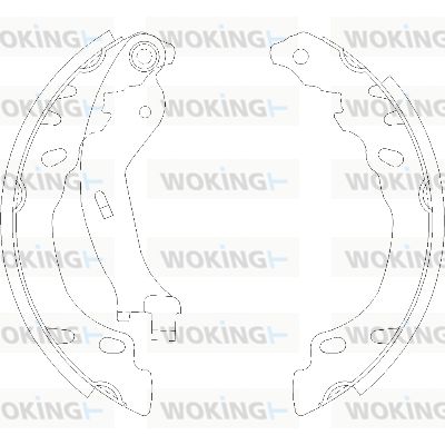 Комплект гальмівних колодок, Woking Z4158.00