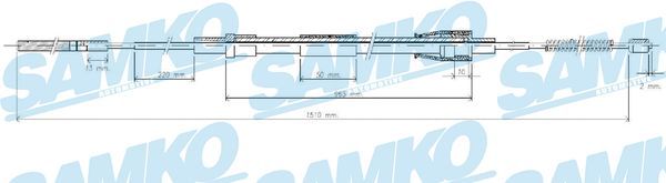 Тросовий привод, стоянкове гальмо, Samko C0962B