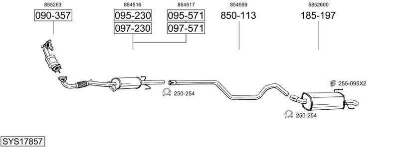 ABGASANLAGE BOSAL SYS17857
