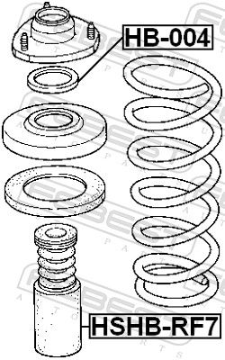 FEBEST HB-004 Rolling Bearing, suspension strut support mount