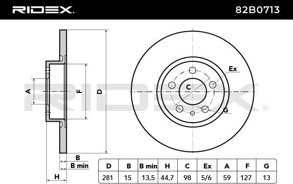 спирачен диск RIDEX