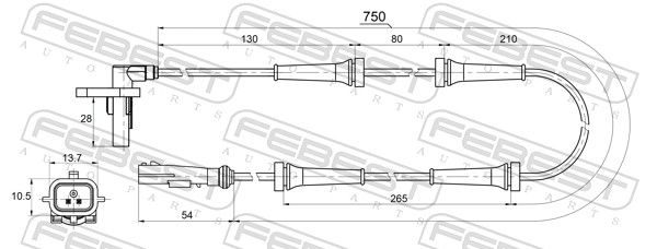Andur, rattapöörete arv, FEBEST 24606-013