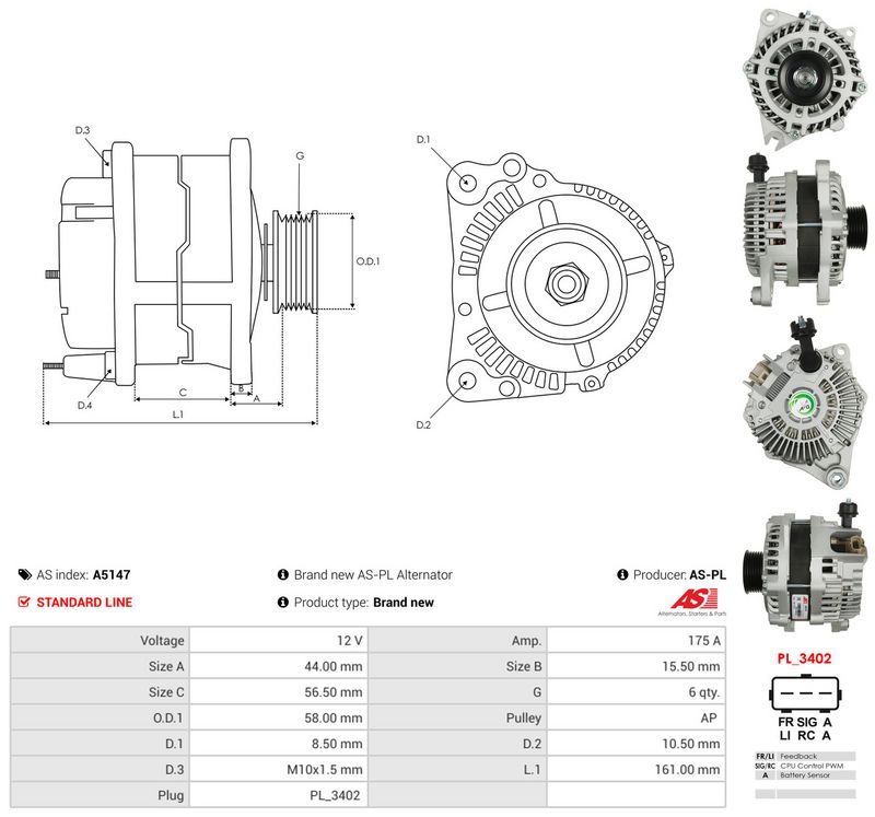 AS-PL A5147 Alternator