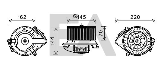 Motor eléctrico, ventilador habitáculo