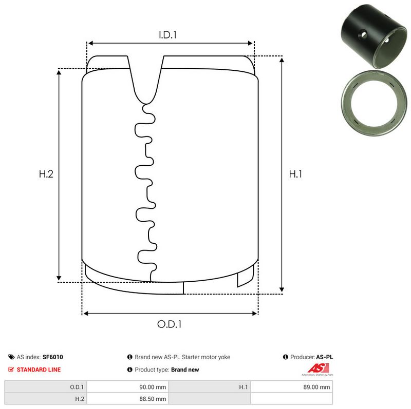 AS-PL SF6010 Field Winding, starter