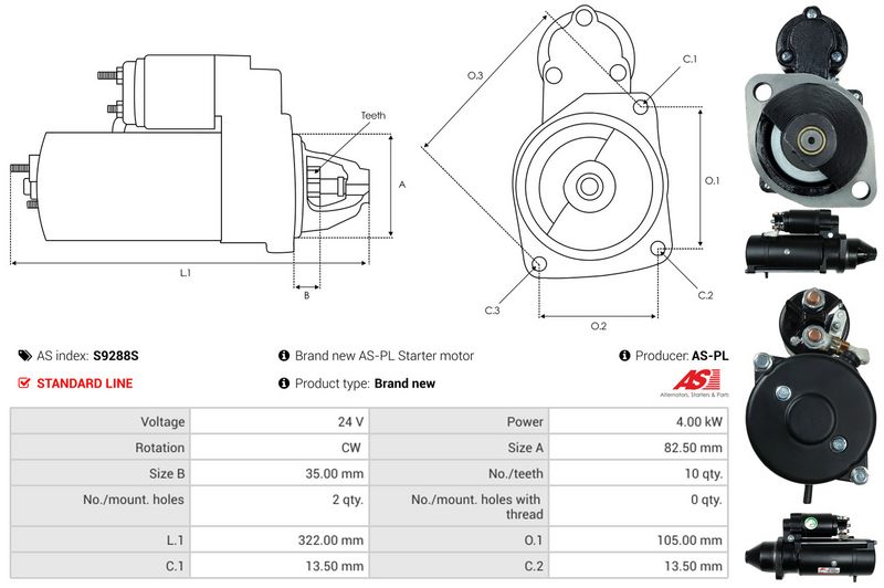 AS-PL S9288S Starter