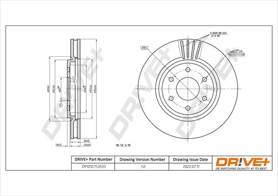 Гальмівний диск, Dr!Ve+ DP1010.11.0533