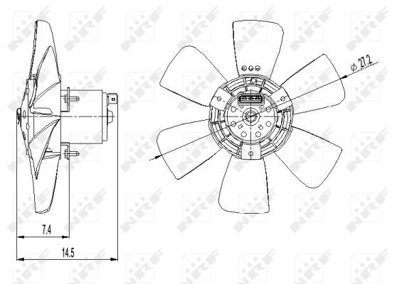 NRF 47390 Fan, engine cooling