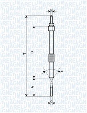 MAGNETI MARELLI свічка розжарювання MINI ONE TOYOTA YARIS [062900033304]