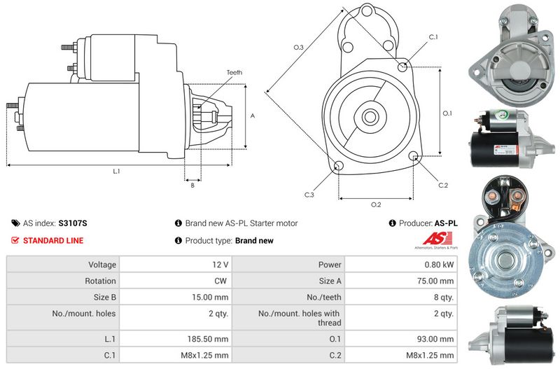 AS-PL S3107S Starter