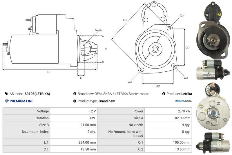 AS-PL S9196(LETRIKA) Starter