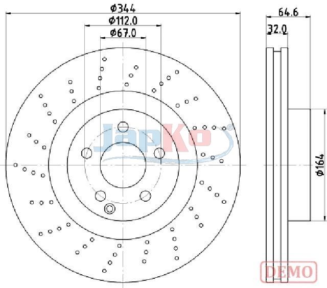 JAPKO 600558C Brake Disc