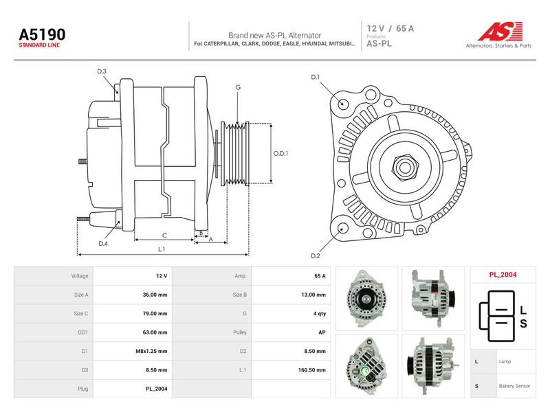 Generaator, AS-PL A5190