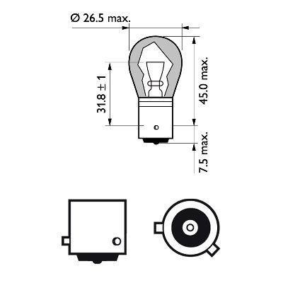 Лампа розжарювання, вказівник повороту, Philips 12496NACP