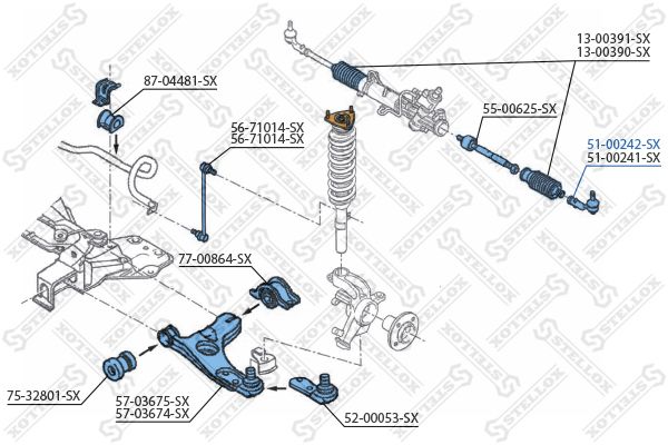 STELLOX 51-00242-SX Tie Rod End