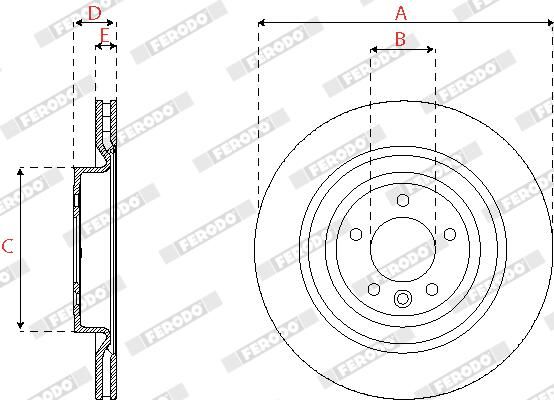 BREMSSCHEIBE FERODO DDF2550C1 1