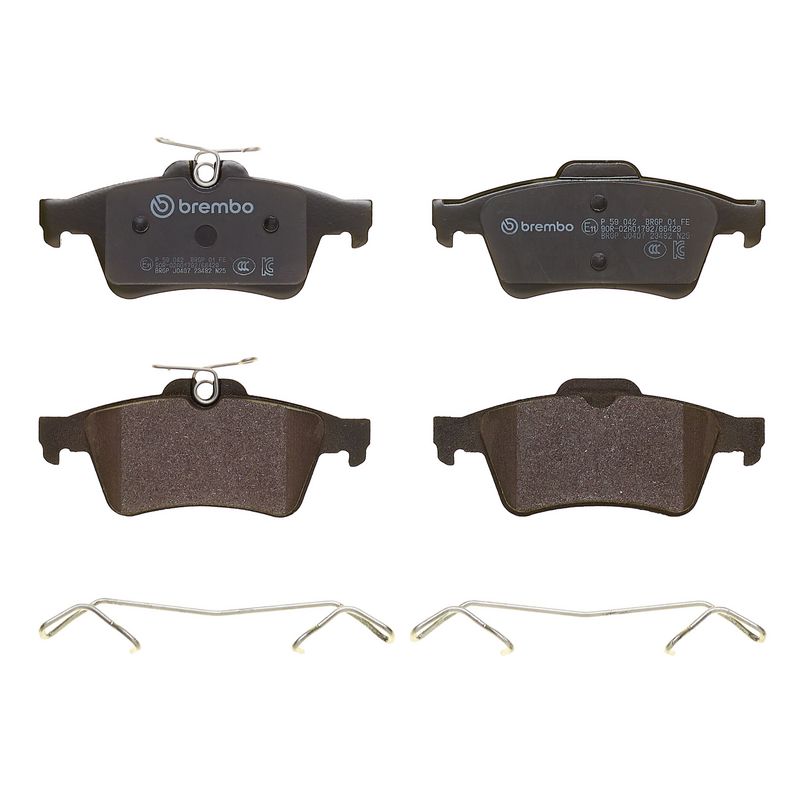 Piduriklotsi komplekt, ketaspidur, BREMBO P 59 042