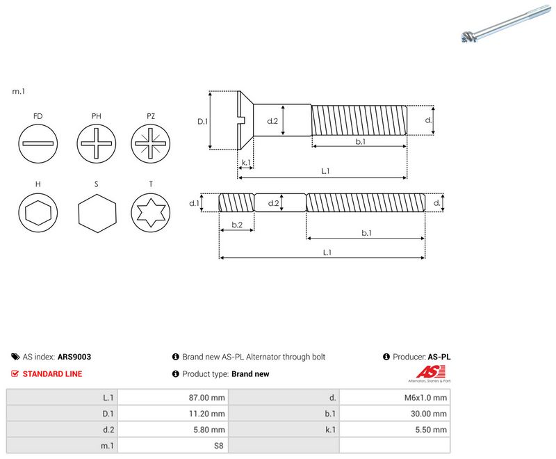 AS-PL ARS9003 Repair Set, alternator