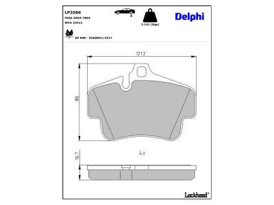 DELPHI LP3586 Brake Pad Set, disc brake
