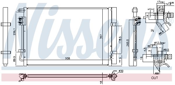 Конденсатор, система кондиціонування повітря, Nissens 940730