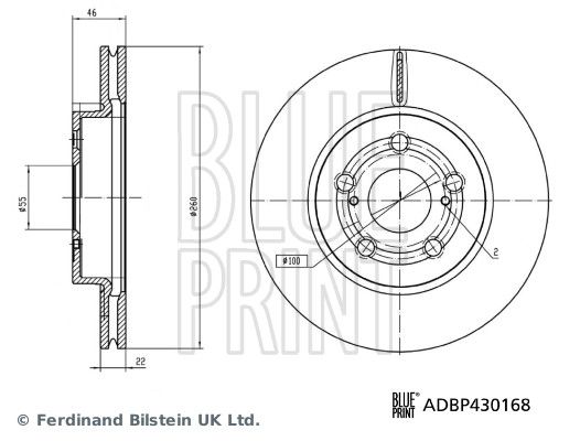 Гальмівний диск, Blue Print ADBP430168