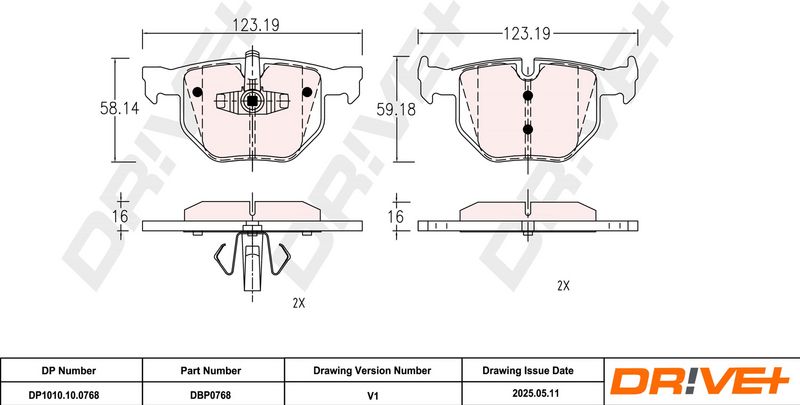 Set placute frana,frana disc DP1010.10.0768 Dr!ve+