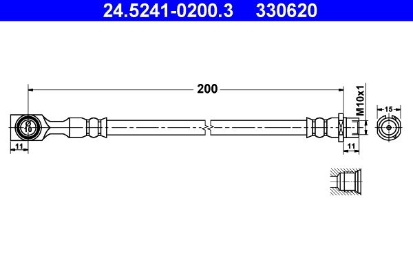 Гальмівний шланг, Ate 24.5241-0200.3