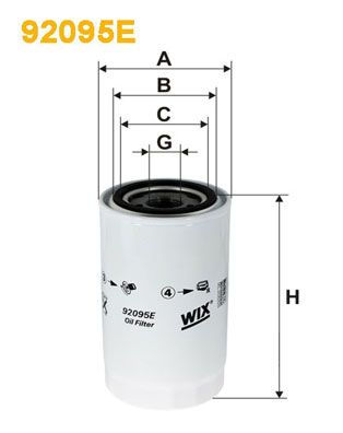 WIX FILTERS 92095E Фільтр масляний Iveco Crossway/Eurocargo/Kamaz 4308/5308/Nissan Atleon 4.0-6.7 00-