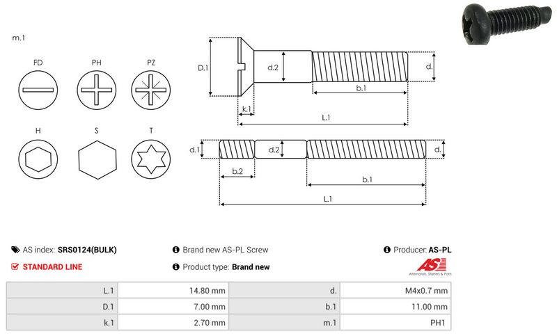 AS-PL SRS0124(BULK) Repair Set, alternator